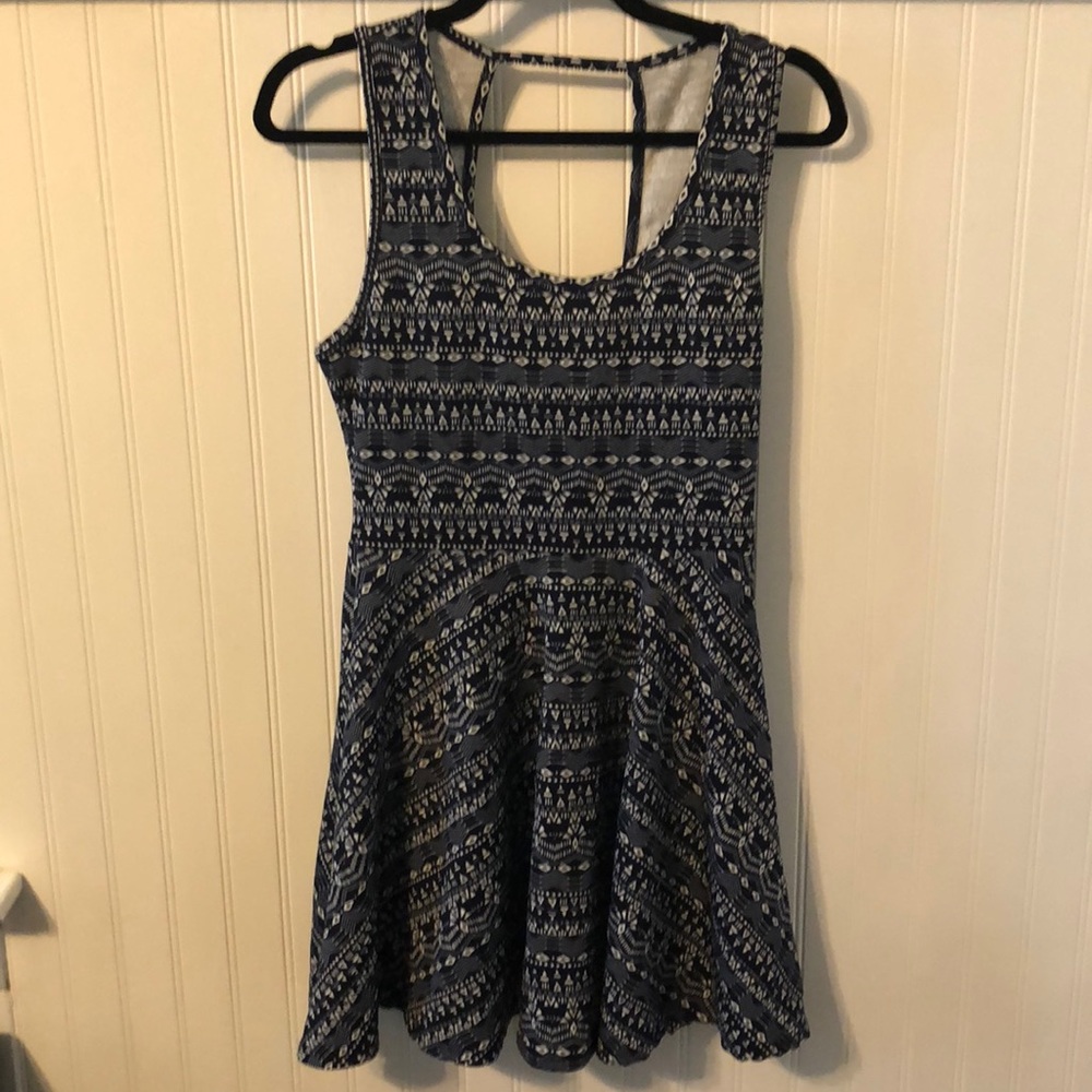 Navy skater dress